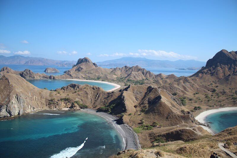 solo vacation - overlooking padar island from the top viewpoint