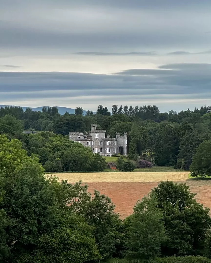 killymoon castle in the distance from Lorraine's Loft